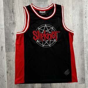 Slipknot Official Basketball Style Jersey Black/Red 2016 Embroidered Metal Band
